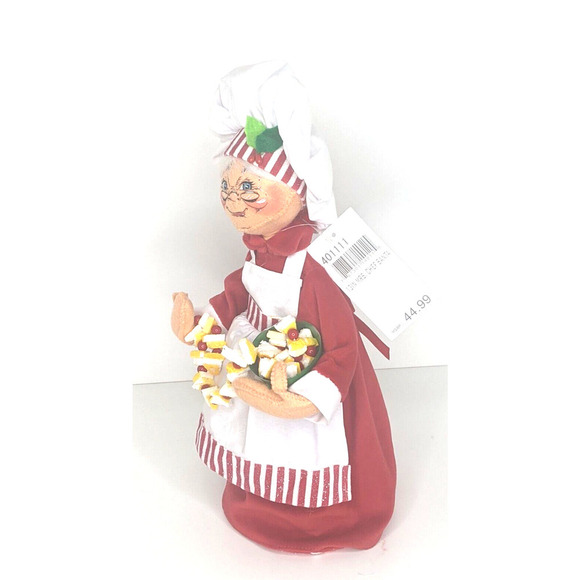 ANNALEE 2011 13” Mrs Santa Claus Chef #401111 NOS With Tags Bowl Cookie Garland - Picture 3 of 8